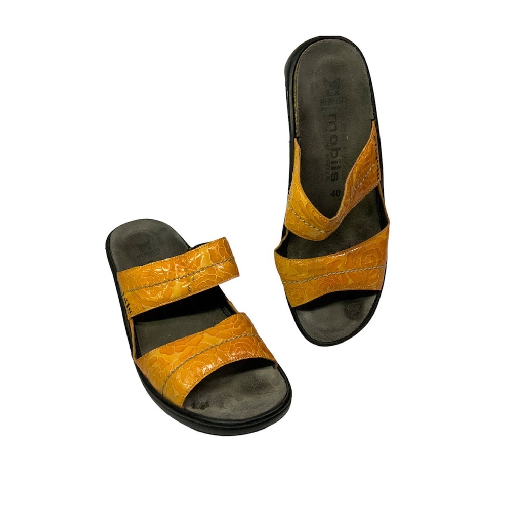 Mephisto Mobils Floral Slide‎ Sandals Women's Size 40 EUR Size 10 Womens